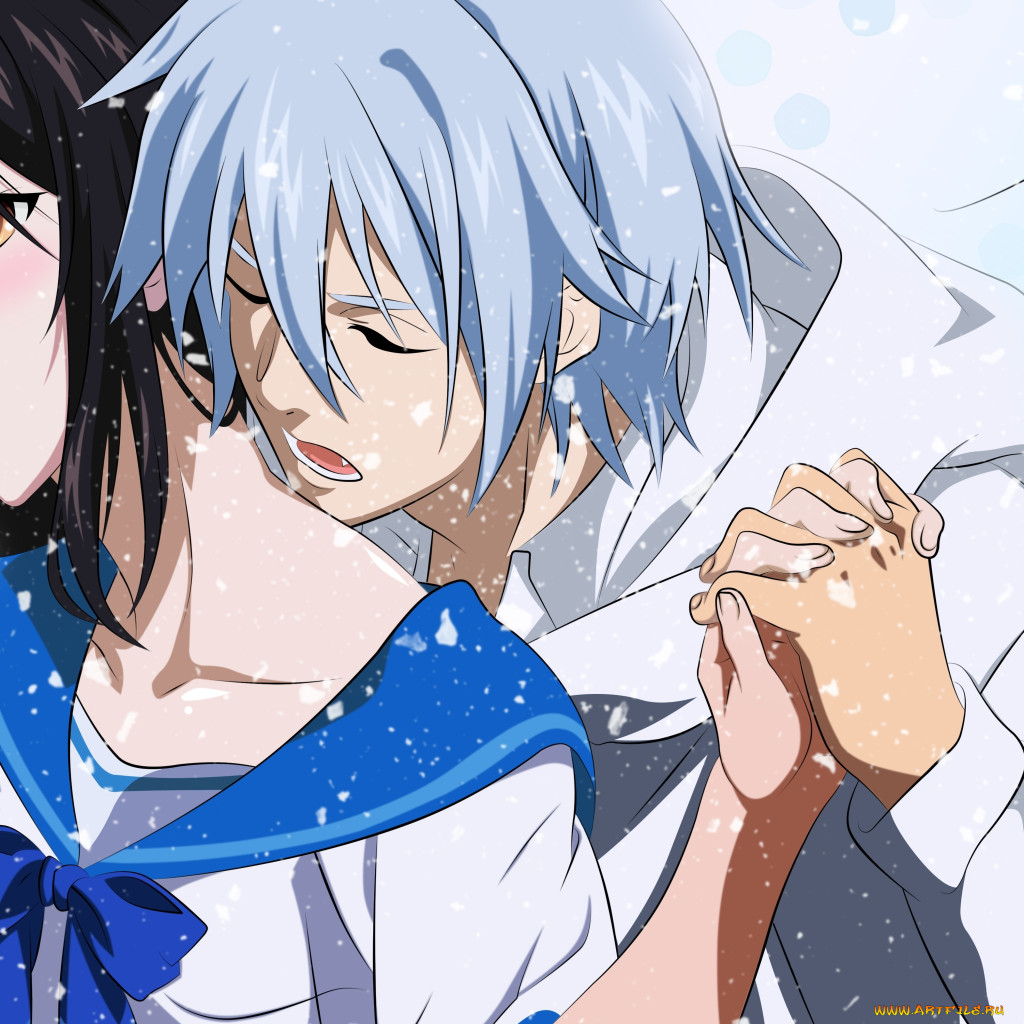 Обои Аниме Strike the Blood, обои для рабочего стола, фотографии аниме,  strike the blood, грудь, тело, полуголые, поза, девушка, парень, взгляд,  morphine, photography Обои для рабочего стола, скачать обои картинки  заставки на